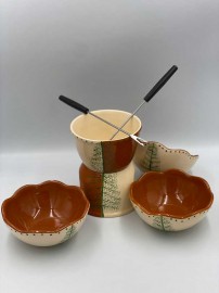 Panela fondue rvore com 3 bowls